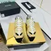 Chanel Denim Suede Calfskin Neon Orange CC Logo Trainers #B53157