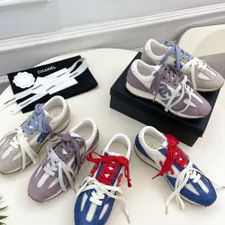 Chanel shoes for Women's Chanel Fabric and Suede Calfskin Sneakers #B53975