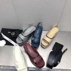 Chanel 2023 Summer New Products Water platform platform sandals leather outsole are new Heel height 7.5cm Water platform 4cm #999934057