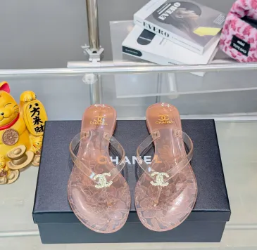 Chanel Jelly Flip Flops TPU Waterproof Beach Sandals #B65288
