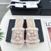Chanel shoes for Women's Camellia Platform Slippers Heel Height:4cm #B53976