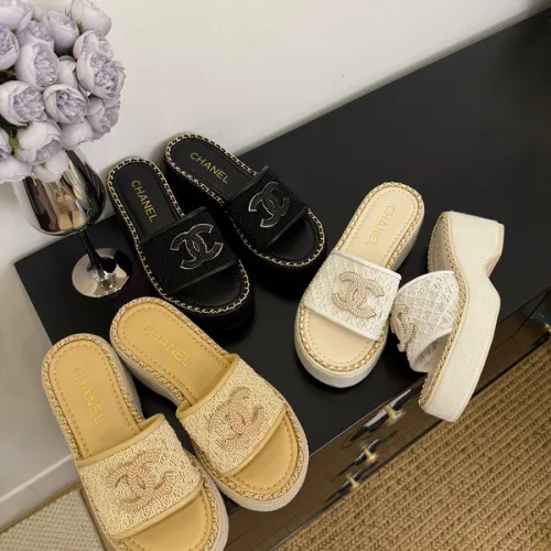 Chanel shoes for Women's Chanel 2023 Interlocking CC Logo Slides #B53144