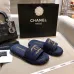 Chanel shoes for Women's Chanel slippers Black/Blue #B47725