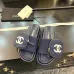 Chanel shoes for Women's Chanel slippers Black/Blue #B47746