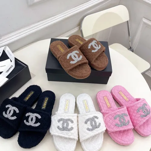 Chanel shoes for Women's Chanel slippers Black/White/Pink/Brown #B47687