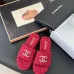 Chanel shoes for Women's Chanel slippers Black/White/Red #B47729