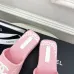 Chanel shoes for Women's Chanel slippers Flat Sandals for women Heel height:4.5cm Black/Pink #B54125