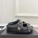 Chanel shoes for Women's Chanel slippers Flat Sandals for women Lola Cruz in leather Heel height:4.5cm Black/Brown/White #B54124