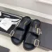 Chanel shoes for Women's Chanel slippers Flat Sandals for women Lola Cruz in leather Heel height:4.5cm Black/Brown/White #B54124