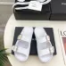 Chanel shoes for Women's Chanel slippers Flat Sandals for women Lola Cruz in leather Heel height:4.5cm Black/Brown/White #B54124