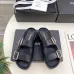 Chanel shoes for Women's Chanel slippers Flat Sandals for women Lola Cruz in leather Heel height:4.5cm Black/Brown/White #B54124