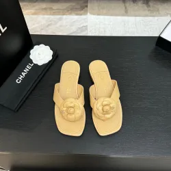 Chanel shoes for Women's Chanel slippers Leather mules Camellia #B54137