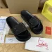 Christian Louboutin CL Men Women's Slippers Black/White #B51593
