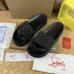 Christian Louboutin CL Men Women's Slippers Black/White #B51593