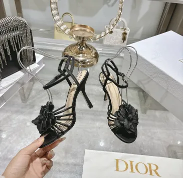 Dior Spring Summer New High-Heel 7.5 cm Sandals Butterfly Floral Design #B63458 Dior Spring Summer New High-Heel 7.5 cm Sandals Butterfly Floral Design #B63458