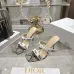 Snake Print Dior Style High Heel Mule Sandals for Women 8.5cm #B63460