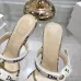 Snake Print Dior Style High Heel Mule Sandals for Women 8.5cm #B63460