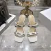 Snake Print Dior Style High Heel Mule Sandals for Women 8.5cm #B63462