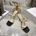 Snake Print Dior Style High Heel Mule Sandals for Women 8.5cm #B63463