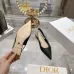 Dior Shoes Dior pointed toe flat high heel sandals #B53124