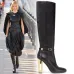 Fendi Women's Knee   High Boots  Iconic FF Monogram with Gold Heel Detail for Luxury Fashion Lovers #B56268
