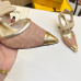 Fendi Slingback Hummingbird High Heels Mesh Embroidery High Heel Shoes #999934051