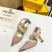 Fendi Slingback Hummingbird High Heels Mesh Embroidery High Heel Shoes #999934051