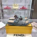 Fendi shoes for women Mauve blue FF jacquard velvet slides #B48864