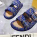 Fendi shoes for women Mauve purple FF jacquard velvet slides #B48866