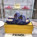 Fendi shoes for women Mauve purple FF jacquard velvet slides #B48866