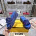 Fendi shoes women FF denim flatform slides Blue #B48870