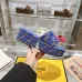 Fendi shoes women FF denim flatform slides Blue #B48870