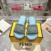 Fendi shoes women FF denim flatform slides Blue #B48871