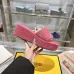 Fendi shoes women FF denim flatform slides Pink #B48869