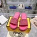 Fendi shoes women FF denim flatform slides Pink #B48869