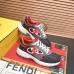 Fendi shoes for Men's Fendi New Domino Sneakers Grey/Red #B52927