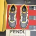 Fendi shoes for Men's Fendi New Domino Sneakers Grey/Yellow #B52928