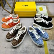 Fendi shoes for Women's Fendi Sneakers White/Blue/Orange #B49465