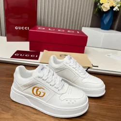 Gucci Unisex Shoes GG embossed sneaker White #B48834