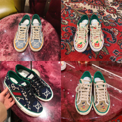 Gucci new vintage Tennis1977 Mickey Apple print sneakers casual Shoes Gucci Unisex Shoes #99896747