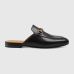 2019 Gucci Men's Slippers Black leather slippers #9122047