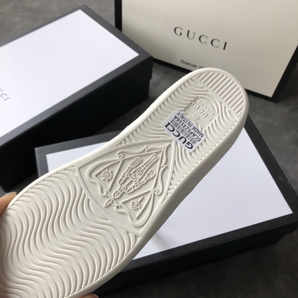 Buy Cheap Gucci Bee White sneakers cowhide casual shoes sheepskin inside for men or women ...