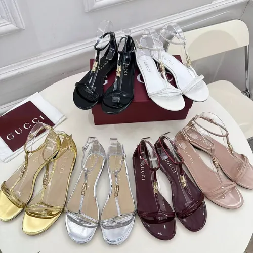 Gucci Shoes for Women Gucci Sandals Women's sandal with bamboo patent leather #B53970
