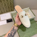 Gucci 2022 new summer leather toe half slippers female horsebit lazy love sandals and slippers wear flat bottom #99921464