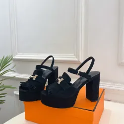 Hermes Style Platform Sandals with H Buckle & Tassel 10cm Heel #B66254 Hermes Style Platform Sandals with H Buckle & Tassel 10cm Heel #B66254