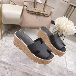 Hermes sandals for Women Heels 7cm Black #B38728