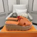 Hermes sandals for Women Heels 7cm Orange #B38727