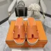 Hermes sandals for Women Heels 7cm Orange #B38727