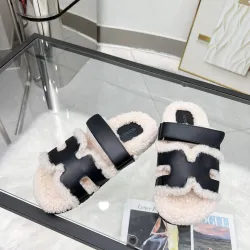 Hermès classic wool slippers #B58883