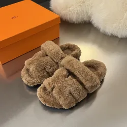 Hermès classic wool slippers #B58888